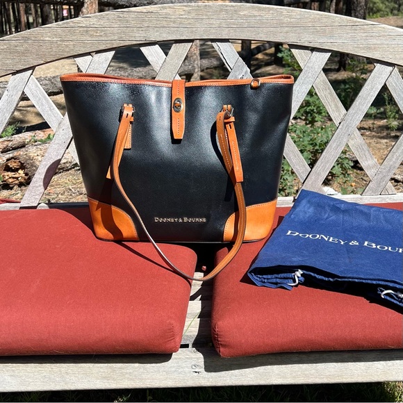 Dooney & Burke Saffiano Leather Dover Tote & Matching Wallet - Picture 3 of 11